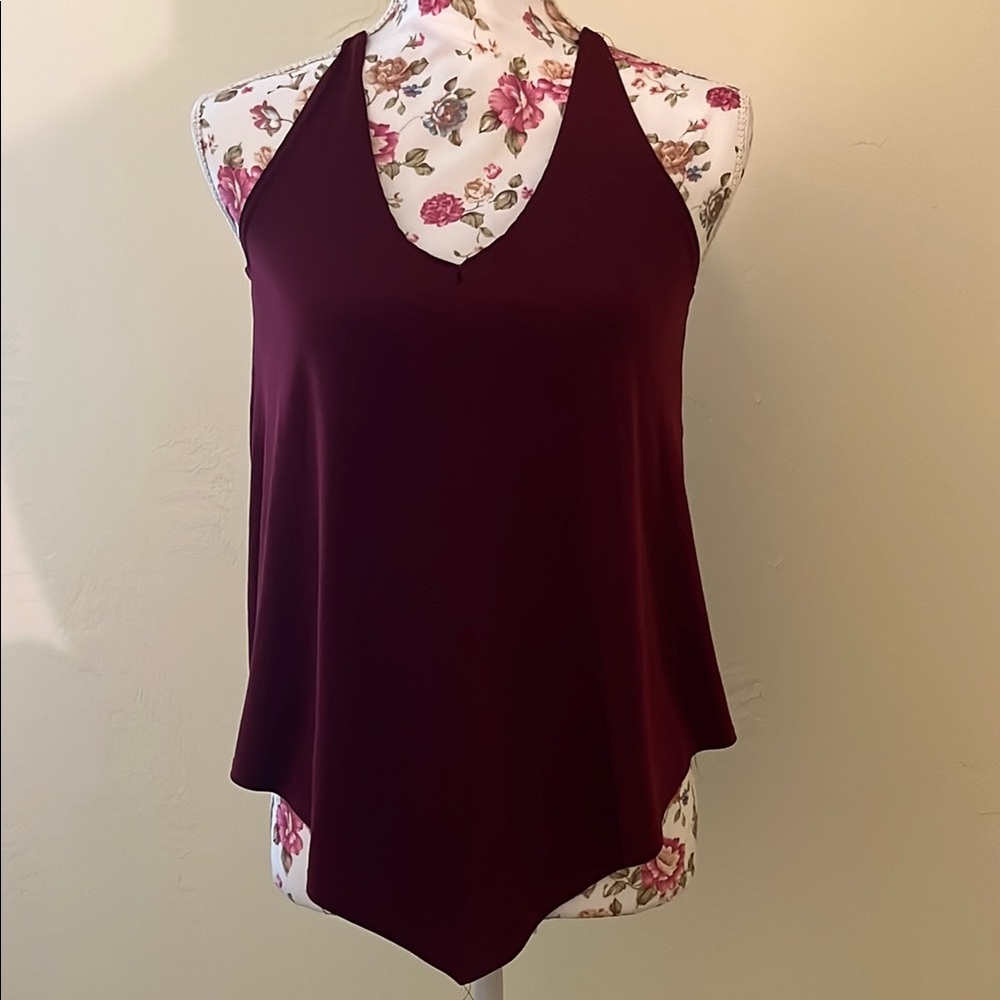 First Love Red Asymmetrical Tank Top
